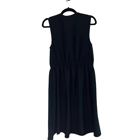 Kate Spade Women's Black Ruffle Tasseled Tie Front Dress Size Medium - Picture 5 of 8